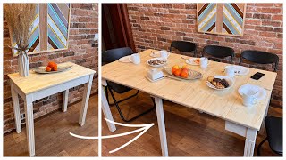 How to Make an Extendable Dining Table  Transformer Table DIY  Polkilo [upl. by Shaner]