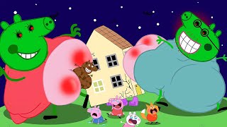 Zombie Invasion in the Pig City What Happened  Peppa Pig Funny Animation [upl. by Atela]