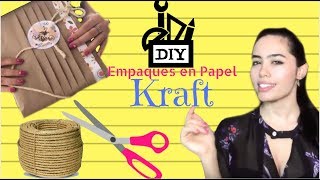 DIY  EMPAQUES EN PAPEL KRAFT  FÁCIL [upl. by Ahsinahs891]