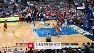 Donatas Motiejunas vs Dallas Mavericks 20141007 18 Pts Preseason Game [upl. by Ednyl]