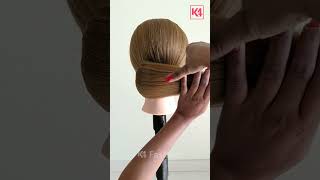 Designer Bun Hairstyle for Brides  Elegant Wedding Updo Tutorial with Trending Juda Style [upl. by Wes529]