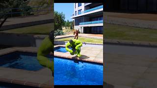 GTA 5 Hulk ko thande Pani me dhakka de dia 😂 gta5 shorts [upl. by Nareik]