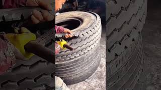 Retreading process of tires [upl. by Aisekal]