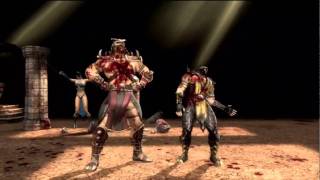 MK9 Shao Kahn Fatality amp Babality [upl. by Nonac789]