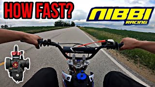 Does the NIBBI Carburetor Make Your Pit Bike FASTER 125cc SSR Top Speed Test [upl. by Gorlin]