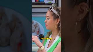 Adam Richman amp Esther Choi try chiliDRENCHED laphing at a Tibetan momo truck 😳 [upl. by Haskel]