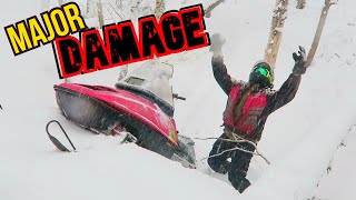 FIRST SNOWMOBILE RIDE OF THE SEASON  Ends In Disaster [upl. by Llarret]