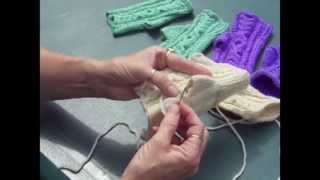 How to Daisy Chain Stitch Finish on Irish Cable Knit Rugs [upl. by Lissner]