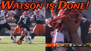 Deshawn Watson Ruptures Achilles on 102024 He will not see another snap in Cleveland GRUESOME [upl. by Akcir]