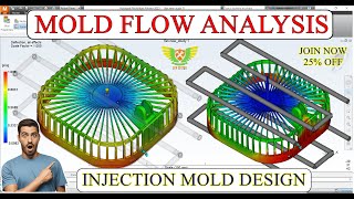 MOLD FLOW ANALYSIS TUTORIAL 🔥 Plastic flow simulation in Autodesk moldflow [upl. by Boyt]