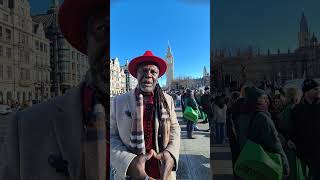 Celebrity Levi Roots Joins Together We Can End Hunger and Hardship Rally Outside Parliament [upl. by Idelson]