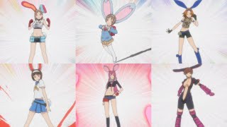 480p Getsumen To Heiki Mina All Transformations TV 月面兎兵器ミーナ 変身シーン [upl. by Gildea]