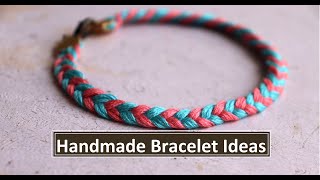 How To Make Bracelets With Thread  Handmade Bracelet Ideas  DIY Thread Bracelet  Creationampyou [upl. by Dawn]