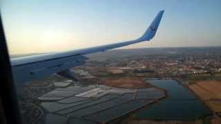 Thomson Boeing 737800  Stunning Sunset Landing  Faro LP [upl. by Ylsew]