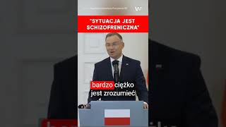 Andrzej Duda stanowczo o działaniach Bodnara Sytuacja jest schizofreniczna [upl. by Elawalo]