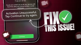 How to Fix Activation Unsuccessful Error in Facetime on iPhone  Facetime Not Activating Solution [upl. by Nomal363]