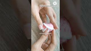 🌹Easy Crochet Mini Rose Keychain Free pattern Tutorial on YouTube Chapa crochet amp craft shorts [upl. by Eseerehc47]