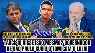 TARCÍSIO DE FREITAS FALA SOBRE O PCC E FAZ CRÍTICAS AO GOVERNO DO PRESIDENTE LULA ASSIM NÃO RESOVE [upl. by Angy]