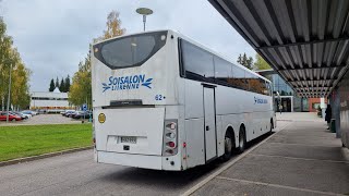 Soisalon Liikenne 62 Scania OmniExpress 360 K440EB 6x2  Jouko bus line 602 in Lappeenranta Finland [upl. by Ayenat833]