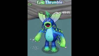 Epic Thrumble arrives to bone island monsters animations mysingingmonsters msm newmonster [upl. by Etnohc]