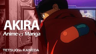 AKIRA  Anime vs Manga  Kaneda vs Tetsuo Comparison [upl. by Evol]