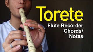 TORETE Moira Dela Torre FLUTE RECORDER NOTESChordsCOVERTutorial notes are in the description [upl. by Verner]