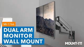 Dual Monitor Wall Mount  MI1766 Features [upl. by Lladnor815]