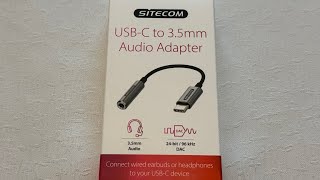 Adapter audio Sitecom USBC do gniazda 35mm jack z Action Unboxing [upl. by Rolfston]