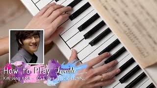 Loveable사랑스러워  Kim Jong Kook OST A Love So Beautiful  Piano Tutorial by Ivena Trixie [upl. by Moises166]