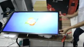 Placing Touchscreen Frame on TV without glass [upl. by Ludly251]