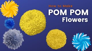 How to Make Pom Pom Flowers with Crepe Paper [upl. by Nawiat]