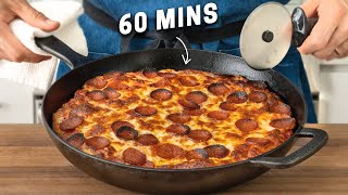 PAN PIZZA IN 1 HOUR No Mixer [upl. by Crespo]