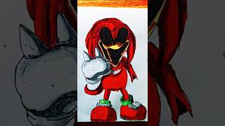 Pendrawing stickman speed Knuckles exe drawing art shorts sonic [upl. by Erdnassac]