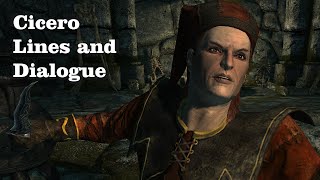 Every Cicero Line and Dialogue in Skyrim [upl. by Cirad]