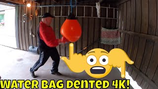 Water Bag Boxing 4K  Polyform Buoy A3 gets smashed  50 kg 110 lbs [upl. by Reniar]