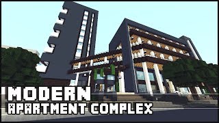 Minecraft  Modern Apartment Complex amp Shops [upl. by Ehsrop420]