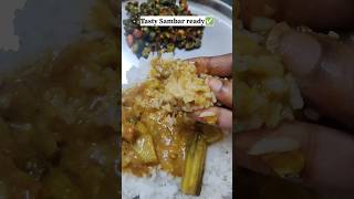 Tasty Vegetable Sambar recipe😋South Indian comfort food♥️southindiancuisinesambarrecipessambar [upl. by Etram]