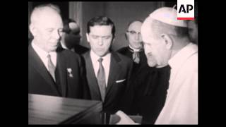 CAN912 SOVIET PRESIDENT MEETS POPE [upl. by Aicilanna]