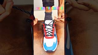 How to tie shoe laces Creative ways to tie shoelaces shoes lace styles shoelaces shorts short [upl. by Zohara]