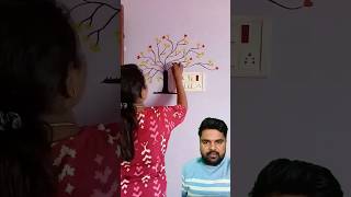 Simple wall Painting painting acrylicsheet diy art shortvideos shorts wallpainting [upl. by Aufa]