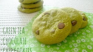 How to Make Green Tea Chocolate Chip Cookies 녹차 초코 쿠키  Snowy Winter Cafe [upl. by Victorie]