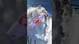 Skier avoids avalanche [upl. by Dermott]