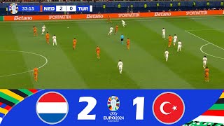 Olanda vs Turcia 21  Sferturi de finală  UEFA Euro 2024  Repere ale meciului [upl. by Neelya]