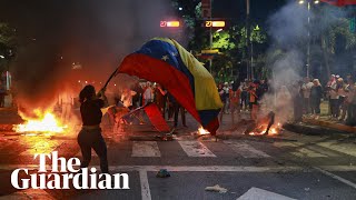 Thousands protest across Venezuela after Maduro declared winner of presidential election [upl. by Inva879]