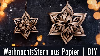 Weihnachtliche Sterne aus Papier  DIY  Wunderschön einfach und schnell gemacht [upl. by Relyuhcs]