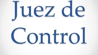 Funciones del Juez de Control [upl. by Yaresed]