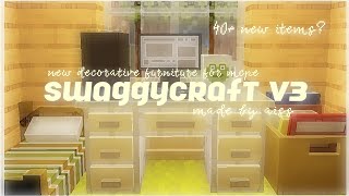 swaggycraft v3 release  new furniture addon for mcpe  made by aiss [upl. by Nunnery]