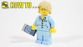 HOW TO MAKE A LEGO NINJAGO MOVIE PYJAMA LLOYD MINIFIGURE [upl. by Attener]