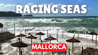 Storms Batter Mallorca’s Beaches October 2023 [upl. by Ahsercel]