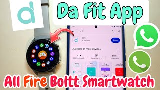 da fit app connect to fire boltt smartwatch  Da Fit Connect To Phone  da fit app [upl. by Hashim252]